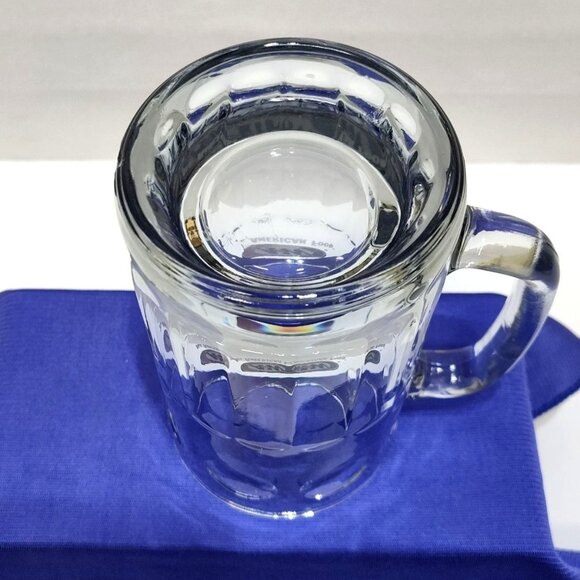 A&W Root Beer Glass Mug All American Food Logo 6" Tall Heavy Clear Glass Vintage - Picture 7 of 8
